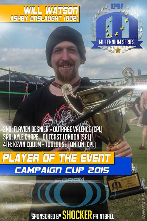 Player of the Event in Basildon at the Campaign Cup 2015
