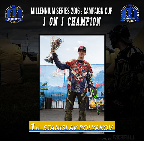 The 1on1 Champion of the Campaign Cup in Basildon 2016: Stanislav Polyakov, from the team Russian Legion Moscow