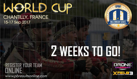 2 weeks to go for the Paintball World Cup 2017 in Paris-Chantilly