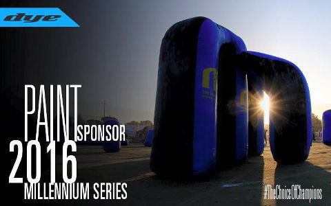 DYE Paintball back as a paint sponsor for the 2016 Millennium Series!